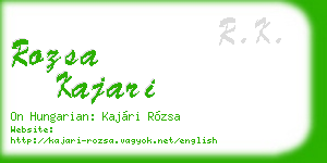 rozsa kajari business card