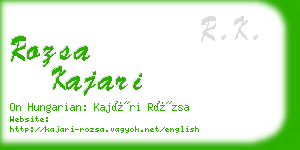 rozsa kajari business card
